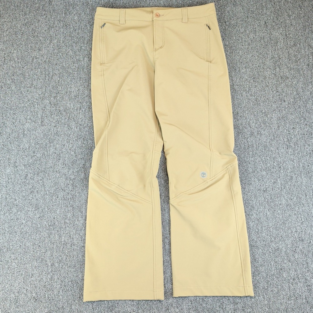 Timberland Outdoor Performance Size L Tan Hiking Pants Nylon Stretch Khaki‎